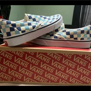 Blue Topaz Checkered Slip On